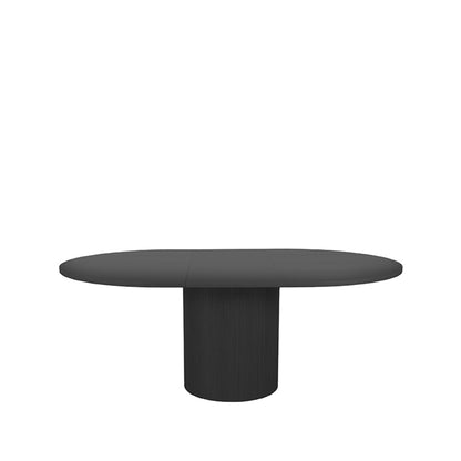LABEL51 Eettafel Oliva - Zwart Eiken - 150x130x78 cm + Uitschuifbaar 50 cm