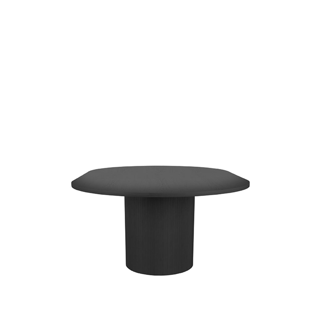 LABEL51 Eettafel Oliva - Zwart Eiken - 150x130x78 cm + Uitschuifbaar 50 cm