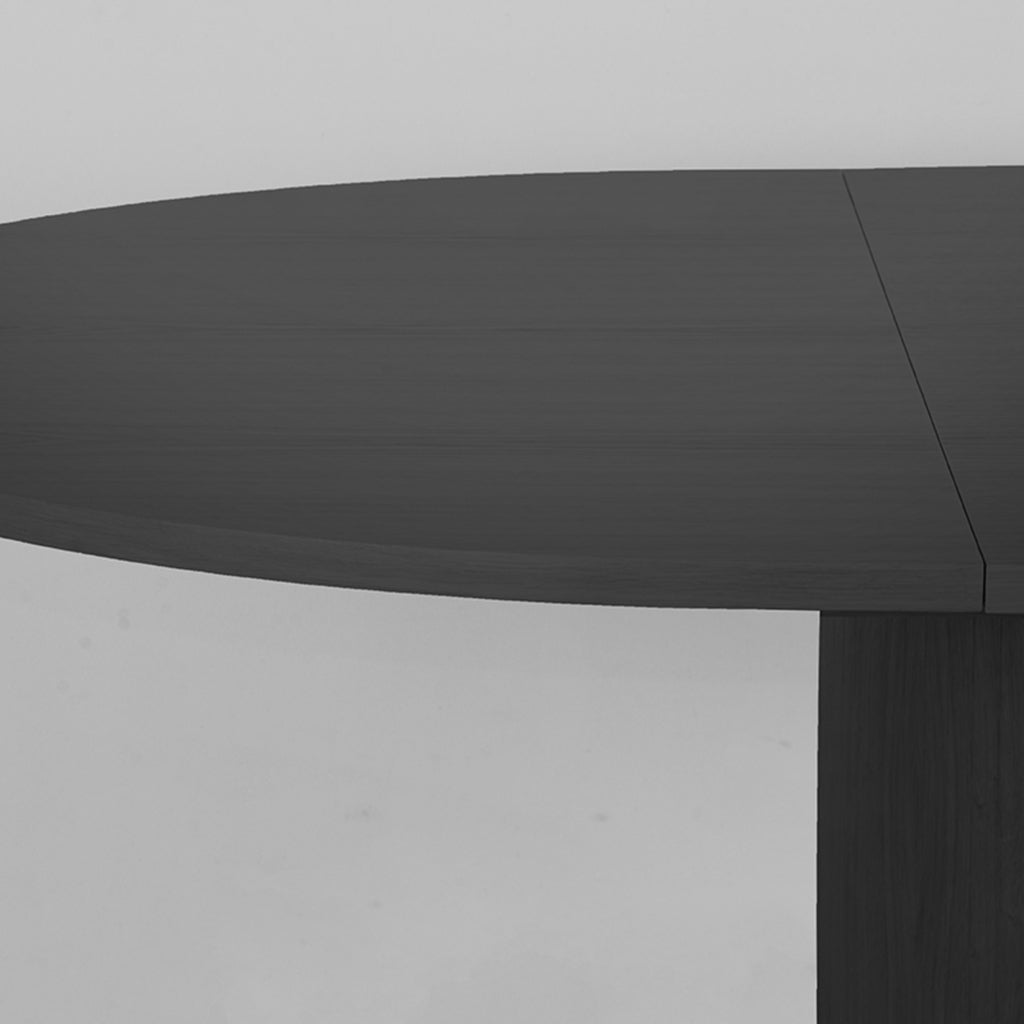 LABEL51 Eettafel Oliva - Zwart Eiken - 150x130x78 cm + Uitschuifbaar 50 cm