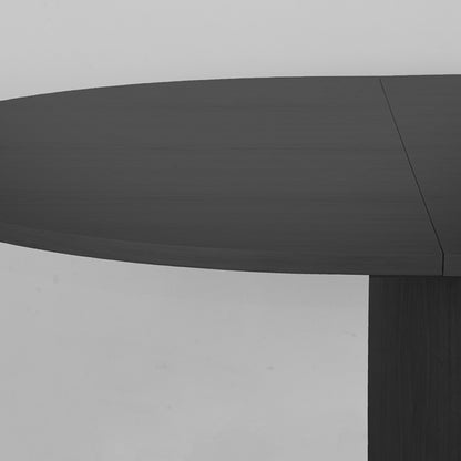 LABEL51 Eettafel Oliva - Zwart Eiken - 150x130x78 cm + Uitschuifbaar 50 cm