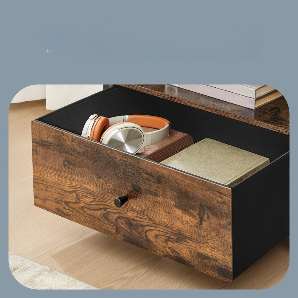 Nancy's Sesto TV-Meubel - TV Kast - Lowboard - Bruin / Zwart - ± 145 x 40 x 50 cm