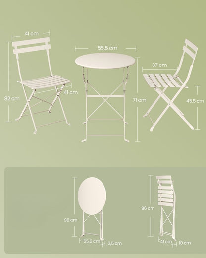 Nancy's Rovereto Bistroset - Balkonset - Tuinset - Beige - Staal