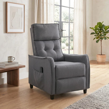 Nancy's Spilamberto Massagestoel - Relaxfauteuil - Vibratiemassage - Diepteverstelling - Grijs - Linnenlook