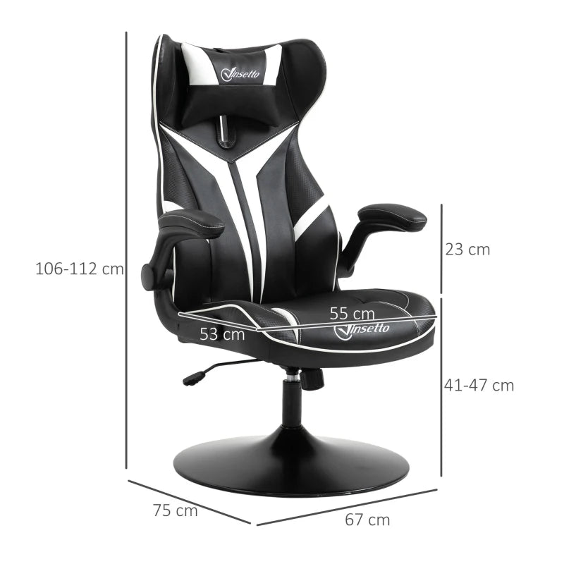 Nancy's Osasco Gamestoel - Gamingstoel - Ergonomische Bureaustoel - Zwart / Wit