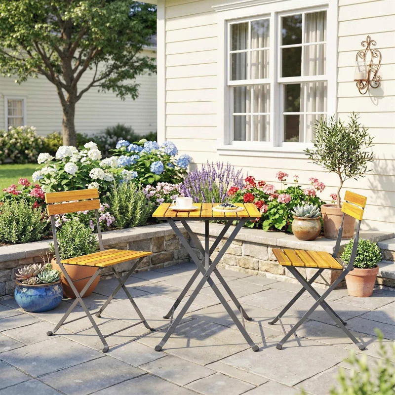 Nancy's Sarezzo Bistroset - Tuinset - Balkonset - 3-Delig - Acaciahout
