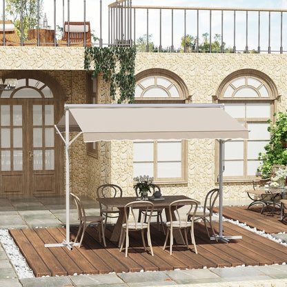 Auvent Nancy's Paddock Tui - Auvent de terrasse - Auvent autoportant - Beige - 300 x 300 cm