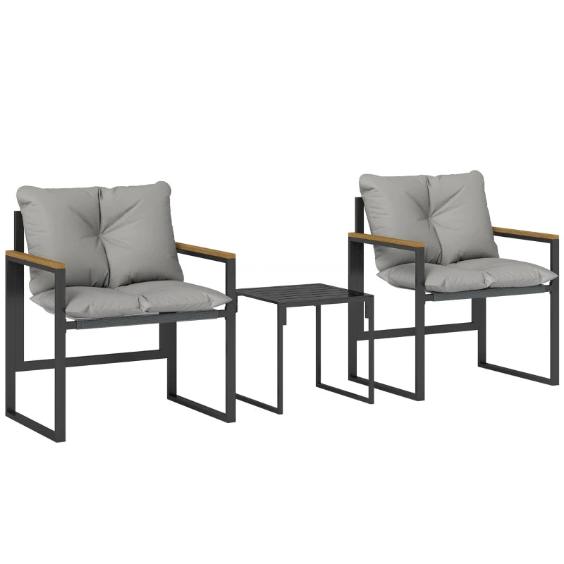 Nancy's Reggello Bistroset - Tuinstoelen - Loungestoelen - Balkonstoelen - Zwart / Grijs