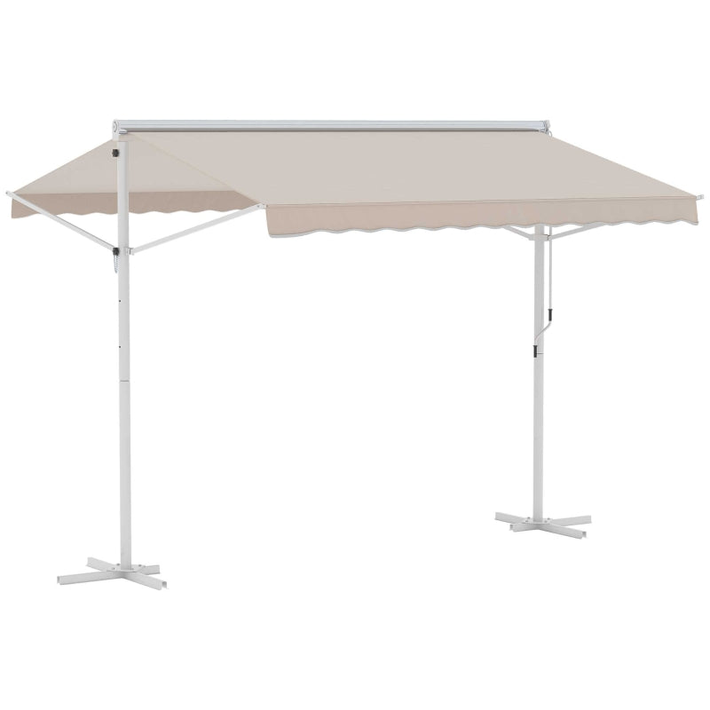 Auvent Nancy's Paddock Tui - Auvent de terrasse - Auvent autoportant - Beige - 300 x 300 cm