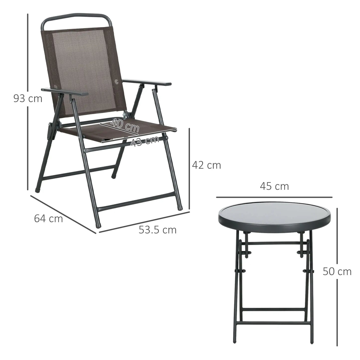 Nancy's Cimego Bistroset - Tuinset - Balkonset - Bruin