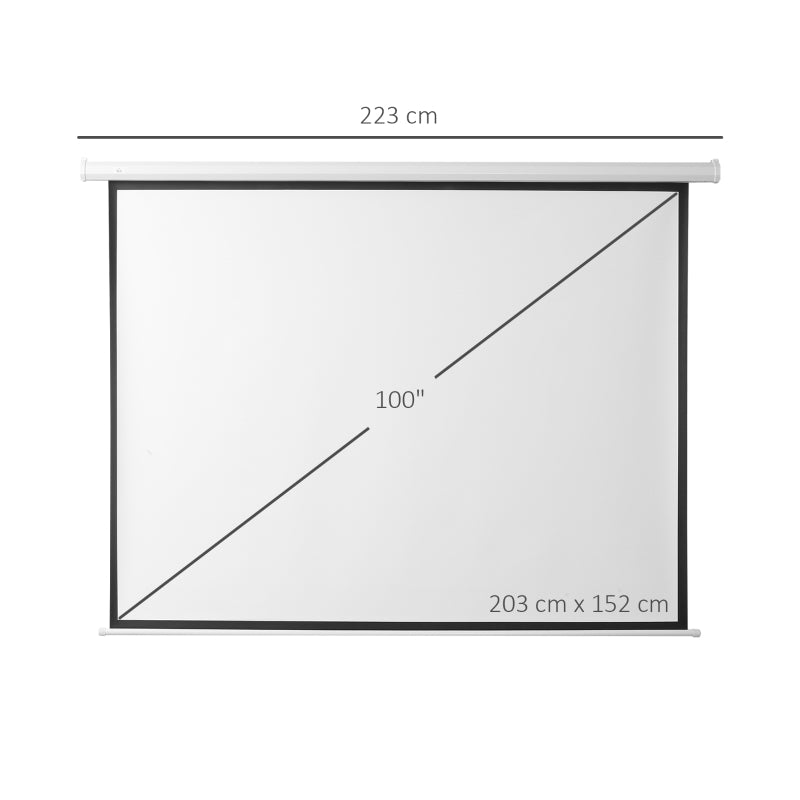 Nancy's Aviano Beamer - Projectiescherm - Wit - 2030 x 152 cm 100 inch