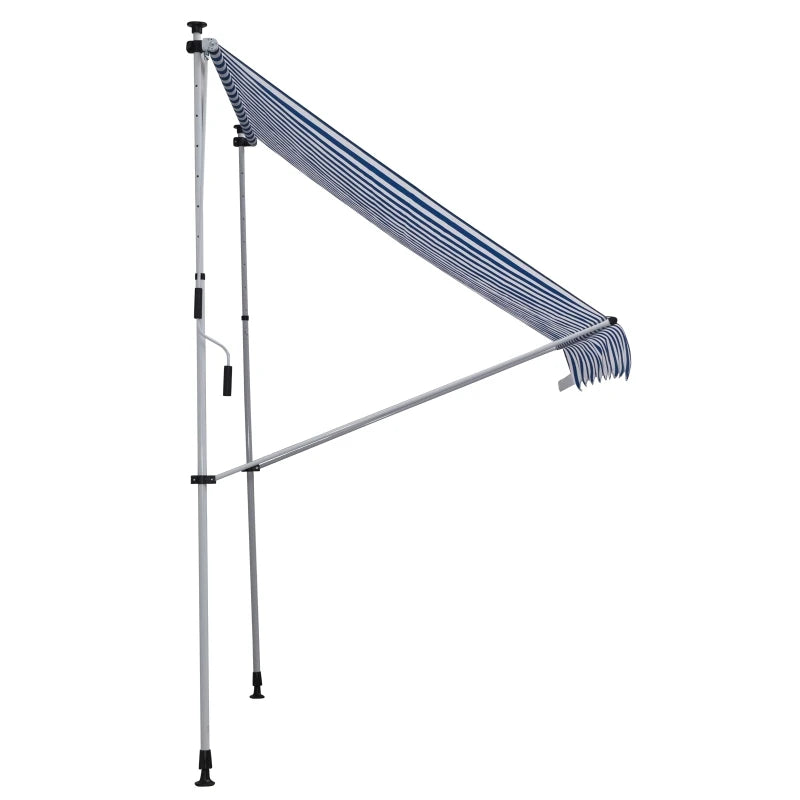 Nancy's Lansdowne Luifel - Zonnescherm - Zonwering - Blauw/Wit - 200 cm breed