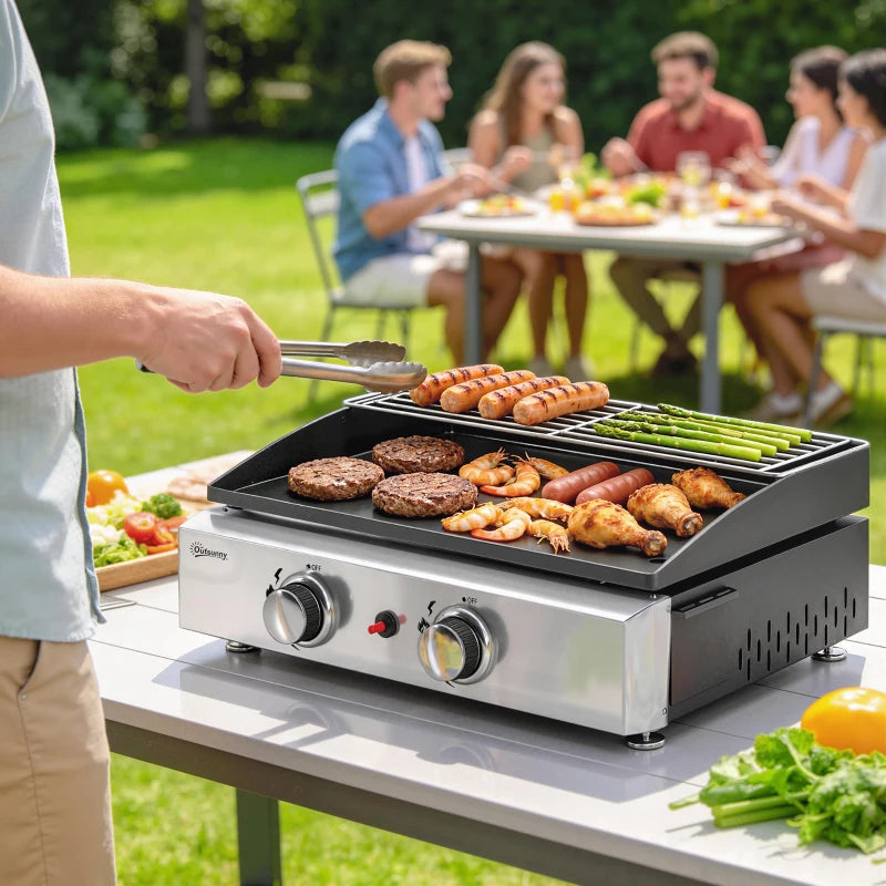 Nancy's Scopoli Gasbarbecue - Tafelbarbecue - BBQ - Antiaanbaklaag - Warmhoudrooster - Zwrat
