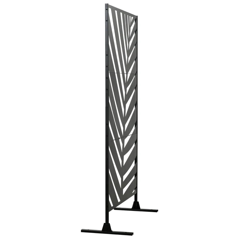Nancy's Schio Privacyscherm - Tuinscherm - Zichtscherm - Zwart - Staal - ± 120 x 45 x 200 cm