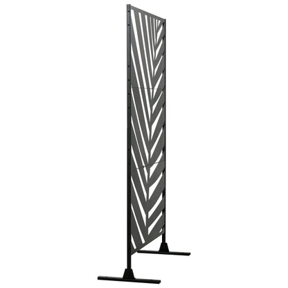 Nancy's Schio Privacyscherm - Tuinscherm - Zichtscherm - Zwart - Staal - ± 120 x 45 x 200 cm