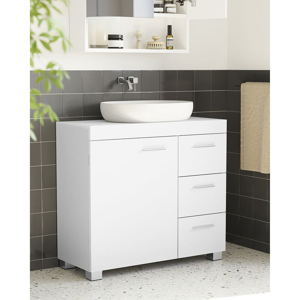 Nancy's Bolsover Washbasin cabinet White - Bathroom furniture - Washbasin furniture - Washbasin cabinet Modern - 70 x 30 x 64 cm
