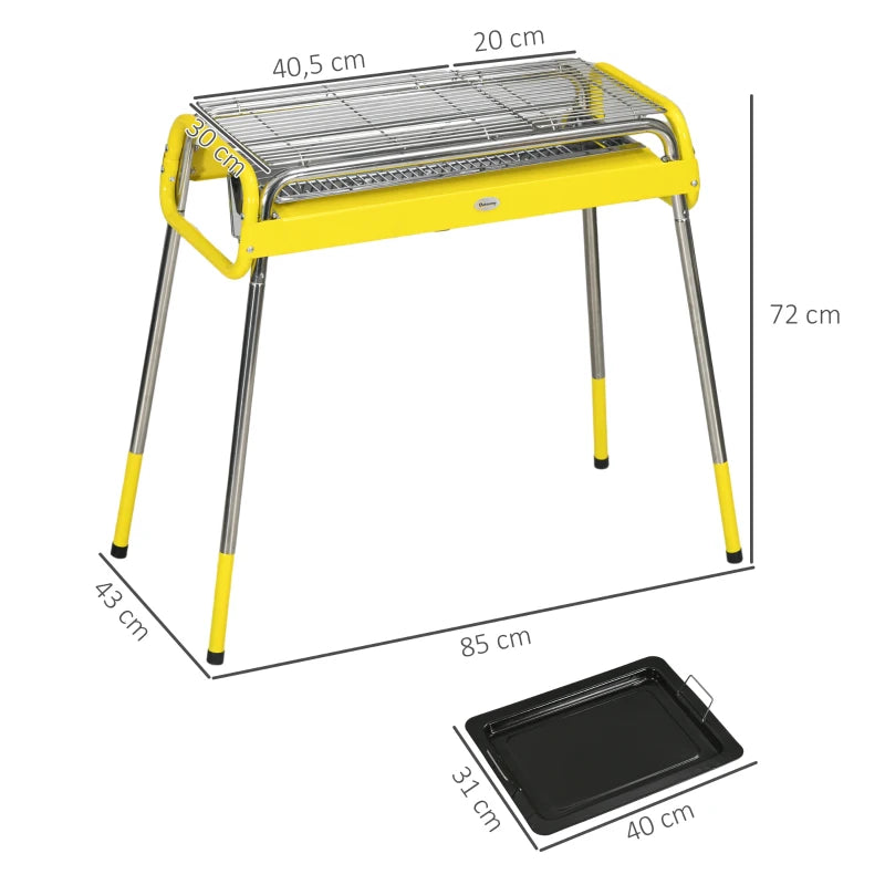 Nancy's Moure Barbecue - BBQ - Grill - Houtskool Barbecue - Staal - Geel