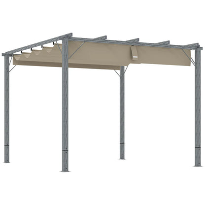 Nancy's Celano Pergola - Terras Overkapping - Paviljoen - Grijs - ± 300 x 300 x 230 cm