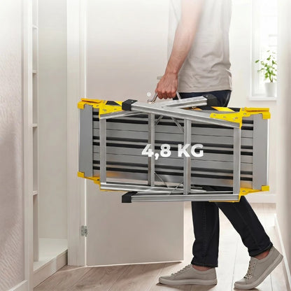 Nancy's Tirrenia Werkplatform - Werkbank - Opvouwbare werktafel - Antislip - Zwart - ± 110 x 32 x 50 cm