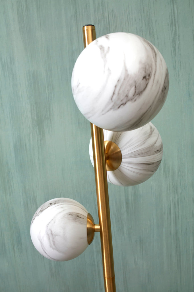 Nancy's Pedreira Vloerlamp - Staande Lamp - Goud - Staal / Glas