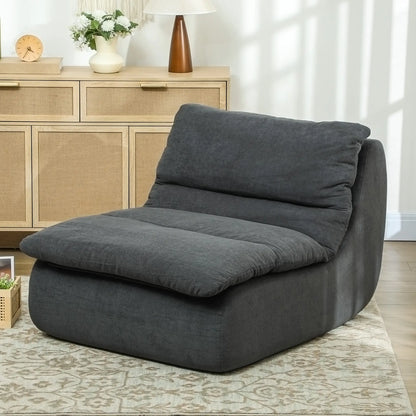 Nancy's Fertilia Lounge Fauteuil - Lounge Stoel - Grijs - Fluweel