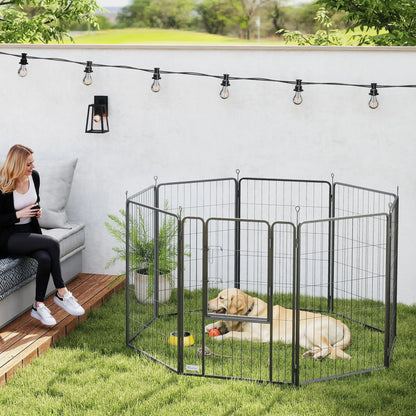 Nancy's Cogoleto Puppyren - Hondenren - Hondenbox - Zwart - Staal
