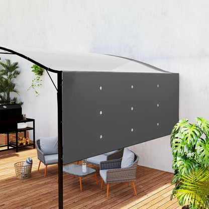 Nancy's Susa Terrasoverkapping - Luifel - Pergola Overkapping - UV-Bestendig - Uitklapbaar dak - Zwart / Grijs - 300 x 250 x 200–250 cm