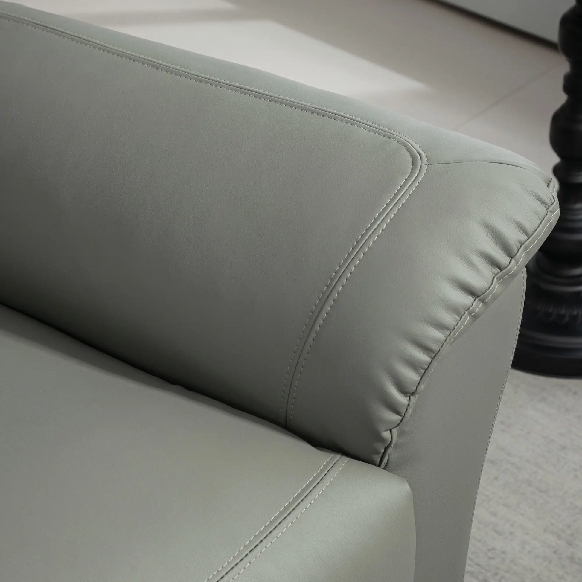 Nancy's Fundao Sta op stoel - Opsta stoel - Seniorenstoel - Massagestoel - Relaxfauteuil - Grijs - Kunstleer