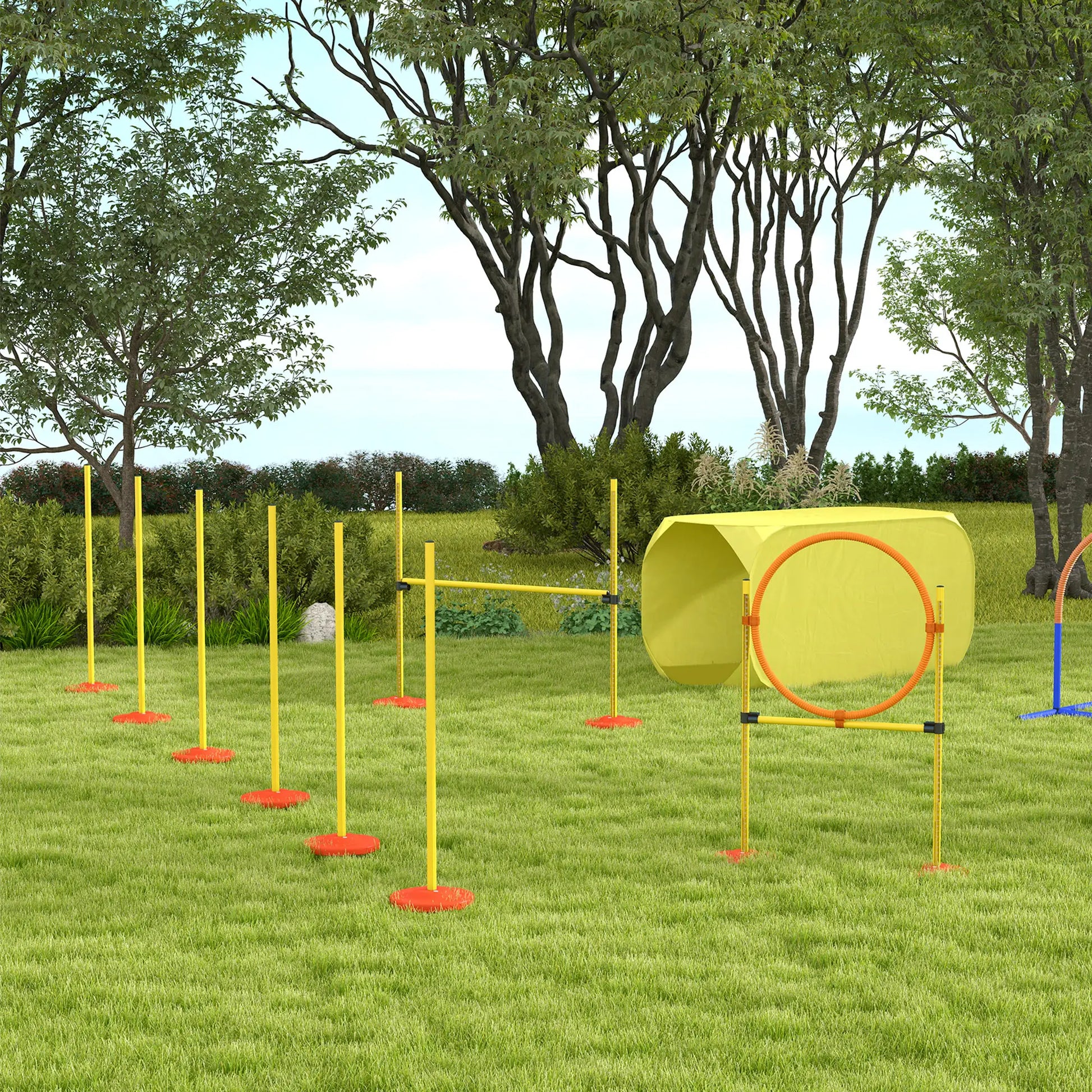 Nancy's Aylesford Honden Behendigheidsset - Trainingsset voor Honden - Hindernissen parcour - Geel