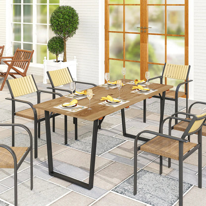 Nancy's Garaguso Tuintafel - Terrastafel - Eettafel voor buiten - Dennenhout - 175 x 80 x 75 cm