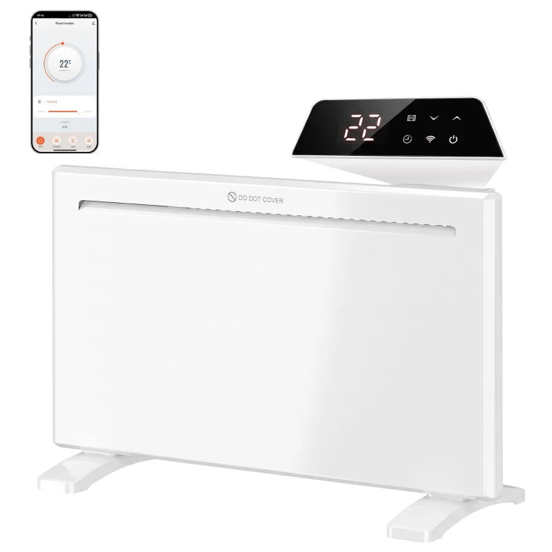 Nancy's Vallarsa Kachel - Convectieverwarming - Slimme verwarming - Thermostaat & timer - Wit