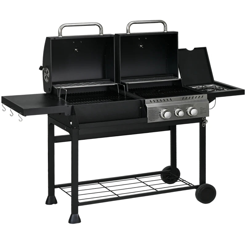 Nancy's Lourenco Barbecue - BBQ - Grill - Gas Barbecue - Houtskool - Gasgrill - Staal - Zwart