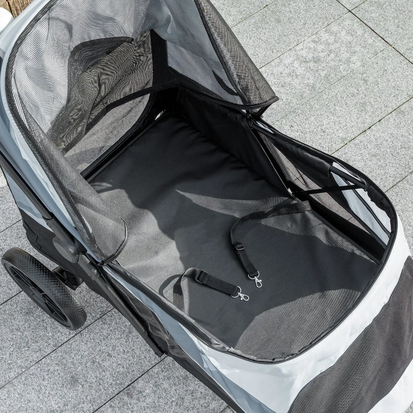 Nancy's Collesalvetti Reiswagen voor Huisdieren - Hondenbuggy - Kattenbuggy - Grijs