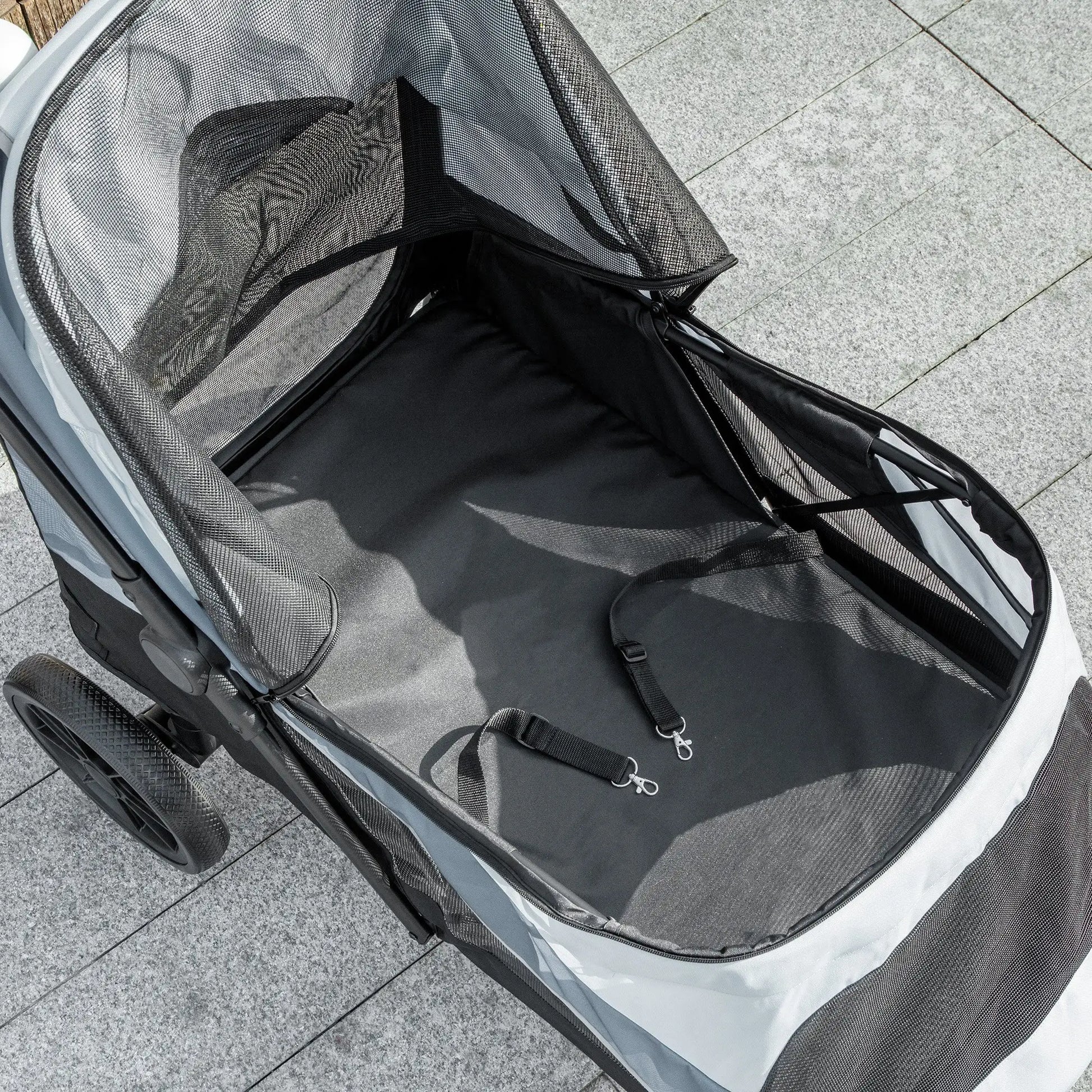 Nancy's Collesalvetti Reiswagen voor Huisdieren - Hondenbuggy - Kattenbuggy - Grijs