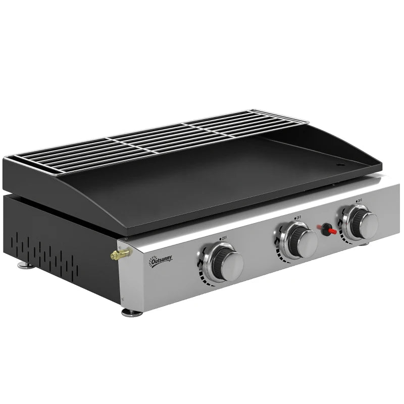 Nancy's Scopello Gasbarbecue - Tafelbarbecue - Grillplaat - Groot kookoppervlak - Zwart - RVS