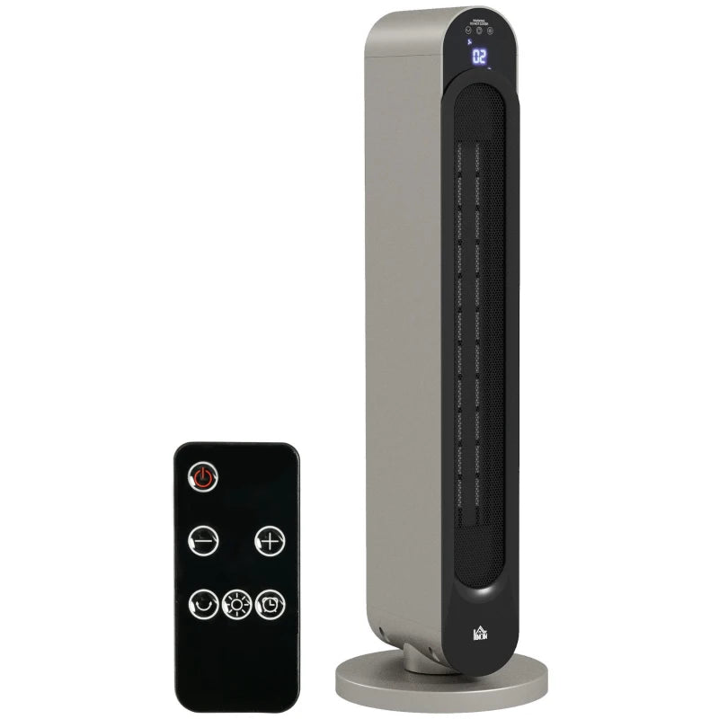 Nancy's Mulazzo Kachel - Keramische Verwarming - Mobiele Kachel - LED-Display - Zilver