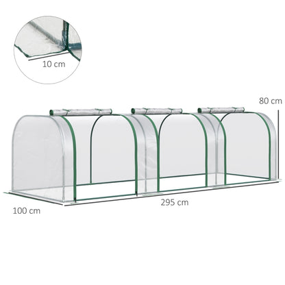 Nancy's Hythe Growing greenhouse - Sheet greenhouse - Foil greenhouse - Garden greenhouse - ± 300 x 100 x 80 cm