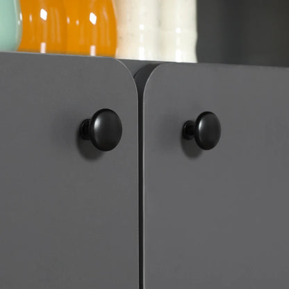 Nancy's Misterbianco Bijzettafel op Wieltjes - Bijzettafeltje - Klaptafel - Multifunctioneel - Grijs / Bruin