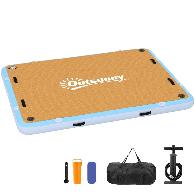 Nancy's Puos Opblaasbaar dok - Drijvend dok - Opblaasbaar drijvend platform - Antislip - ± 245 x 185 x 15 cm