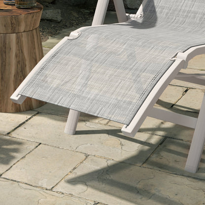 Nancy's Tarifa Garden Chair - Lounger - Foldable - Lounge chair - Light gray