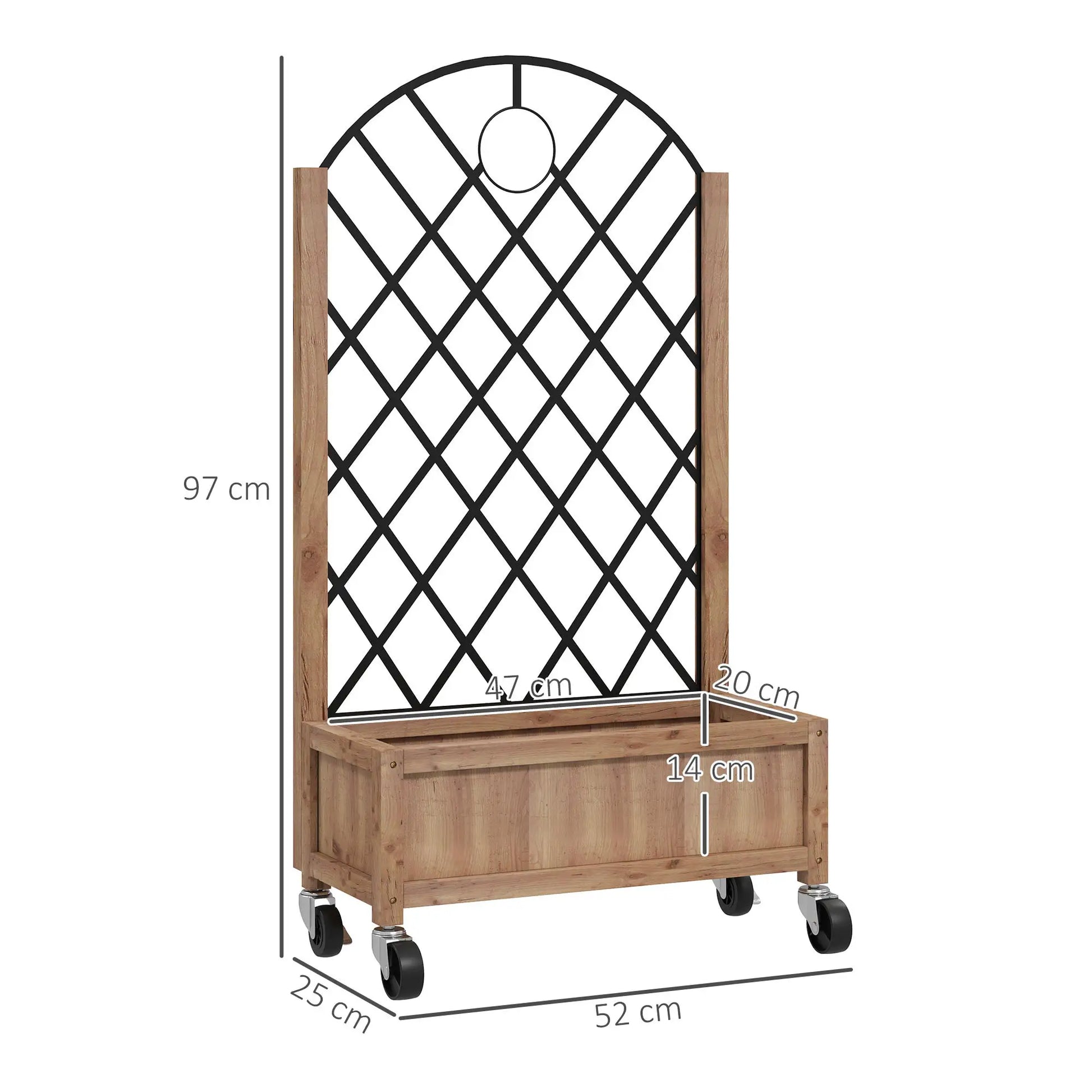 Nancy's Cento Plantenbakken Set van 2 - Plantenrek - Tuinrek - Plantenbed - Dennenhout - ± 50 x 25 x 100 cm