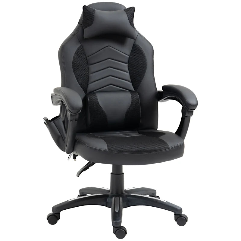 Nancy's Orvieto Gamestoel - Gamingstoel - Bureaustoel - Massagefunctie - Zwart