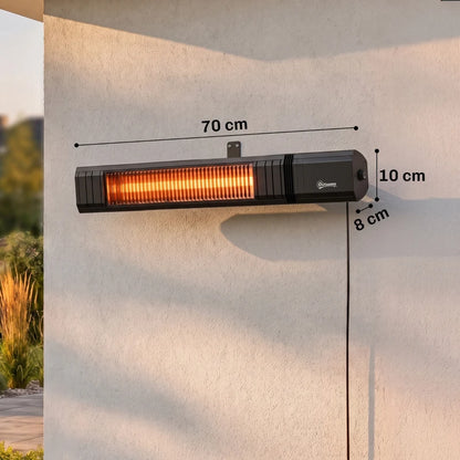 Nancy's Treglio Terrasverwarming - Terras Verwarmer - Infraroodverwarmer - 9 Verwarmingsstanden - Timer - Zwart