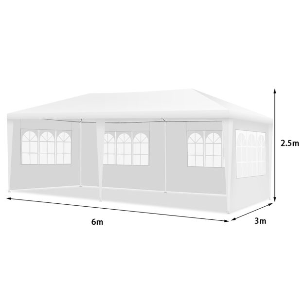 Nancy's Olaia Partytent - Paviljoen - Wit - 300 x 600 cm