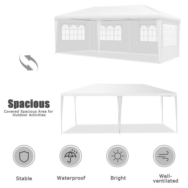 Nancy's Olaia Partytent - Paviljoen - Wit - 300 x 600 cm