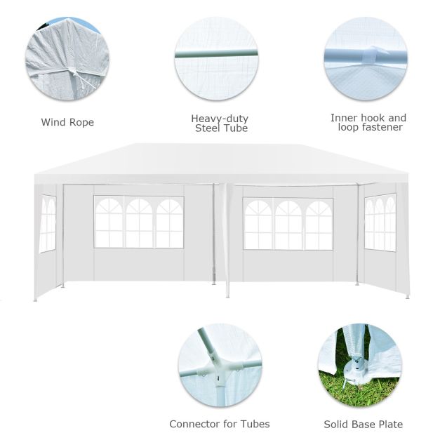 Nancy's Olaia Partytent - Paviljoen - Wit - 300 x 600 cm