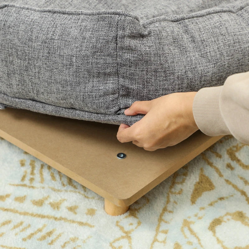 Nancy's Nurachi Hondenmand - Hondenbed - Hondenkussen - Hondensofa - Grijs - ± 95 x 65 x 25 cm