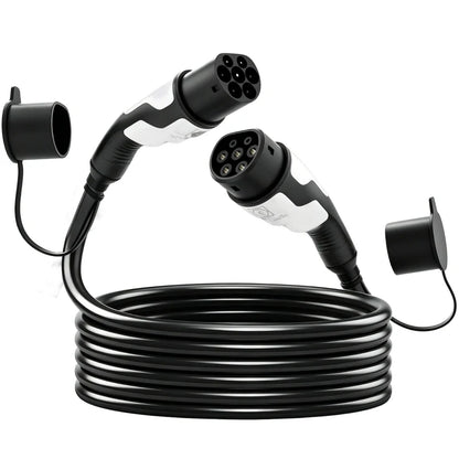 Nancy's Tartano Type 2 EV-laadkabel, 11 kW, 16 A, Mode 3, 3-fasig, 5 m – Verlengkabel voor elektrische auto’s en plug-in-hybrides