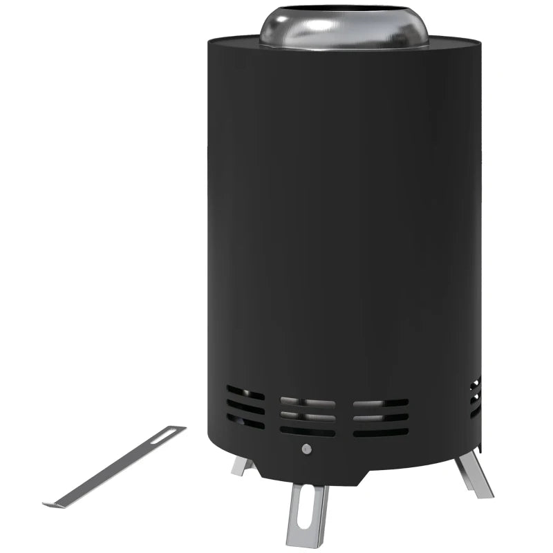 Nancy's Ravanusa Vuurkorf - Tafelhaard - Buitenhaard - Kampeerhaard - Zwart - RVS - ± 15 x 15 x 25 cm