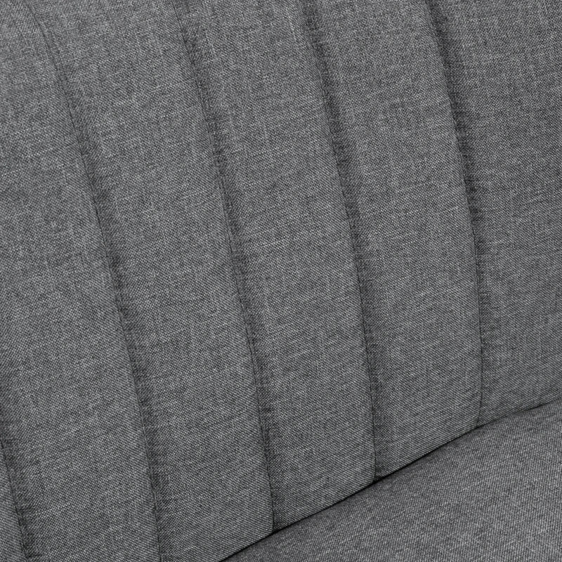 Nancy's Serino 2-Zitsbank - Tweezitsbank - Woonkamerbank - Grijs - Linnenlook - ± 115 x 55 x 75 cm