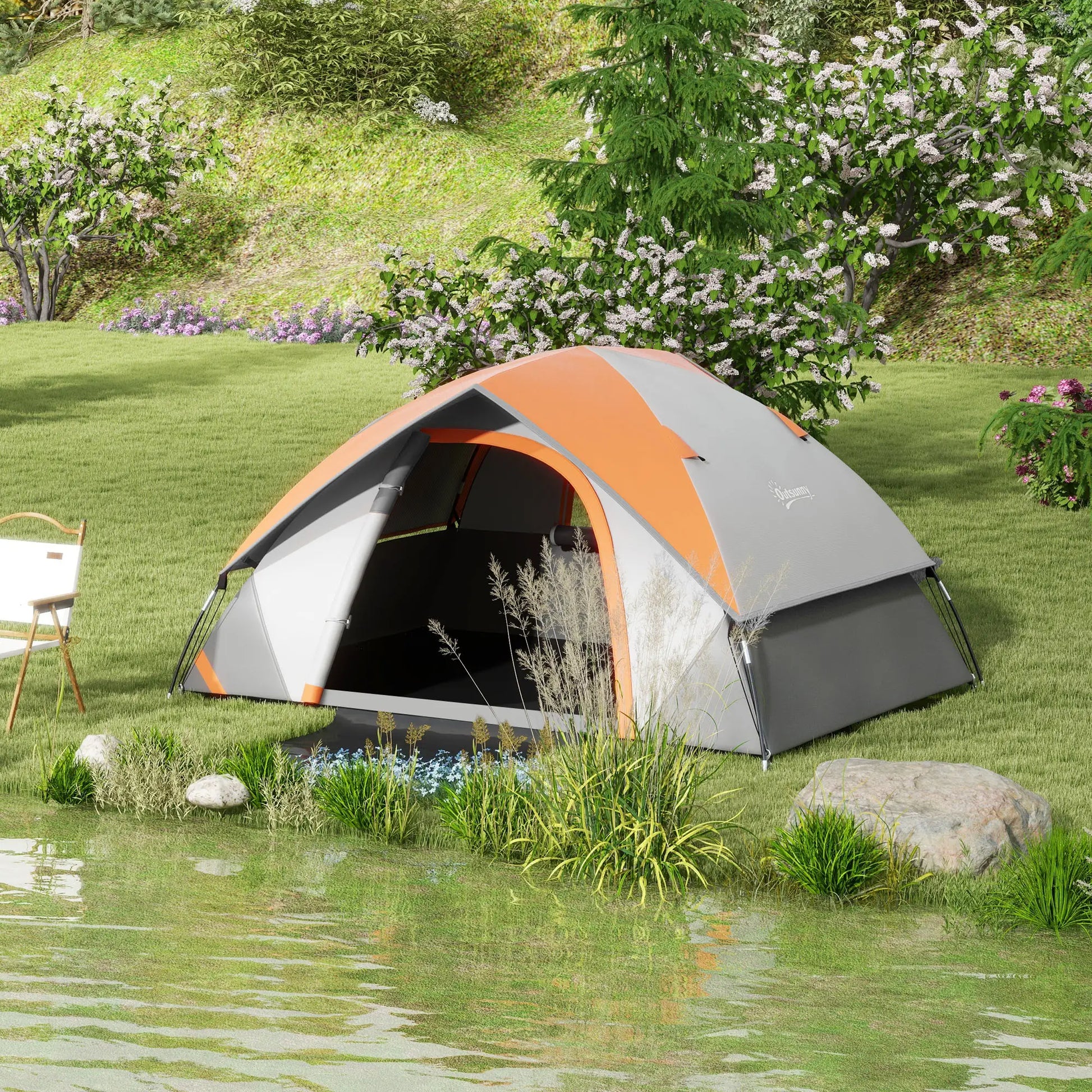 Nancy's Gasperina Kampeertent - Campingtent - 2-Persoons - Waterafstotend - Rood - 210 x 150 x 110 cm